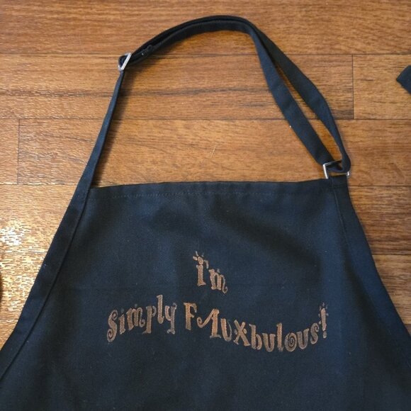 Black Adjustable Painting Cooking Apron I'm Simply Fauxbulous Faux Finishing - Picture 2 of 7